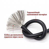 Провід силіконовий 8AWG Чорний луджені жили 40А 8.37мм&sup2; SKU-00389 фото