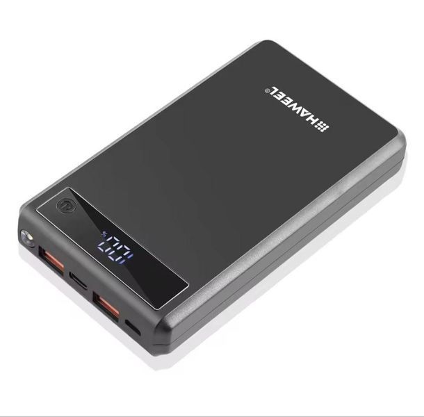 Внешний аккумулятор павербанк 18000mAh(19200mAh реал) с фонариком быстрая зарядка QC PD 22.5w PowerBank Haweel SKU-00031 фото