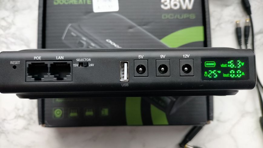Компактний ДБЖ для роутера DC1036L 14000mAh 36W Output 5V/9V/12V/24V LED дисплей SKU-00035 фото