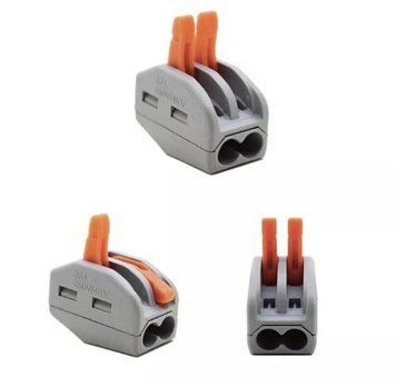 Клеммная колодка PCT-212 самозажимная WAGO. Клеммa быстрого монтажа 2pin. 32 А 250 V. 0,08-2,5 (4,0) мм2 SKU-00373 фото