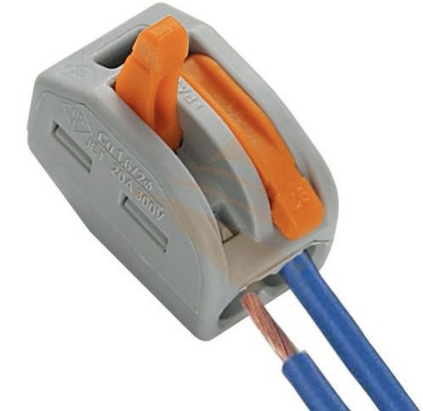 Клеммная колодка PCT-212 самозажимная WAGO. Клеммa быстрого монтажа 2pin. 32 А 250 V. 0,08-2,5 (4,0) мм2 SKU-00373 фото
