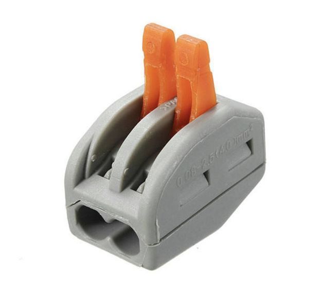 Клеммная колодка PCT-212 самозажимная WAGO. Клеммa быстрого монтажа 2pin. 32 А 250 V. 0,08-2,5 (4,0) мм2 SKU-00373 фото
