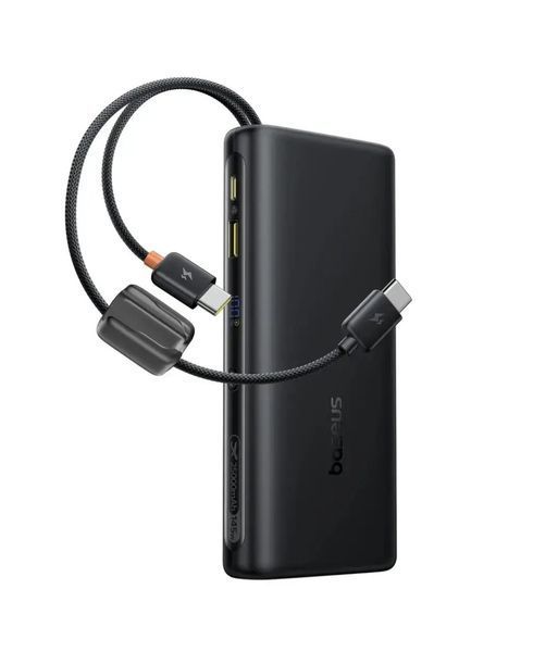 Павербанк Baseus Enerfill FC41 145W 25000mAh Black вбудовані 2х кабелі type-c SKU-00063 фото