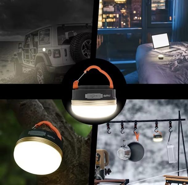 LED Світлодіодна лампа для кемпінгу 3Вт / вбудований повербанк / навісний ліхтарик SKU-00077 фото