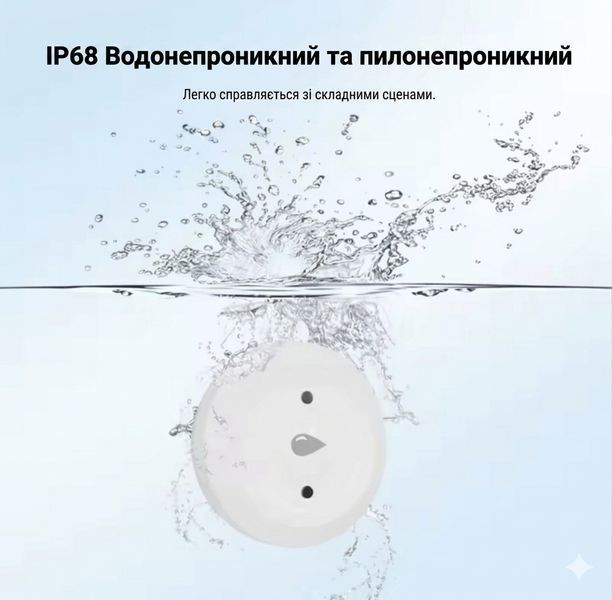 Розумний бездротовий датчик витоку та затоплення води Zigbee, водонепроникний IP68 SKU-00229 фото