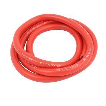 Силовий кабель 6AWG у силіконовій ізоляції, переріз 13,3 мм кв, червоний SKU-00428 фото