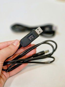 Кабель живлення USB-DC 12V, USB дріт для під'єднання роутера(модема) до повербанка, DC 5.5x2.1мм SKU-00021 фото