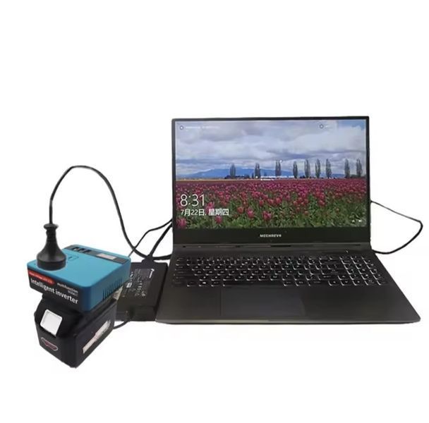 Инвертор-адаптер 120W для Makita 18V LXT: Розетка 220 V + 3 USB + Вольтметр SKU-00093 фото