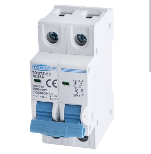 Автоматичний вимикач DC TOMZN TOB7Z-63 2P 25A 1000V SKU-00238 фото
