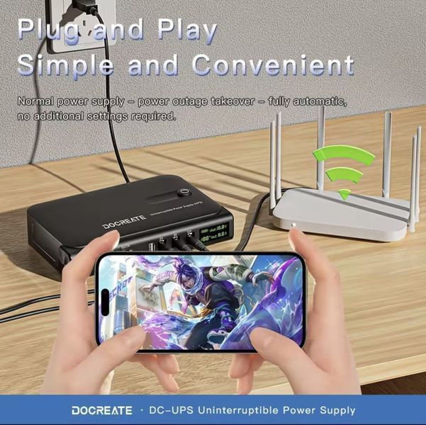 UPS для роутера DC1036L 14000mAh 36 W Output 5V/9V/12V/24V LED дисплей с восстановленными АКБ SKU-00048 фото