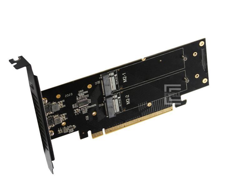 Адаптер Ewell PCI-E 3.0 16х to M. 2 SSD, RAID (EW363) SKU-00281 фото